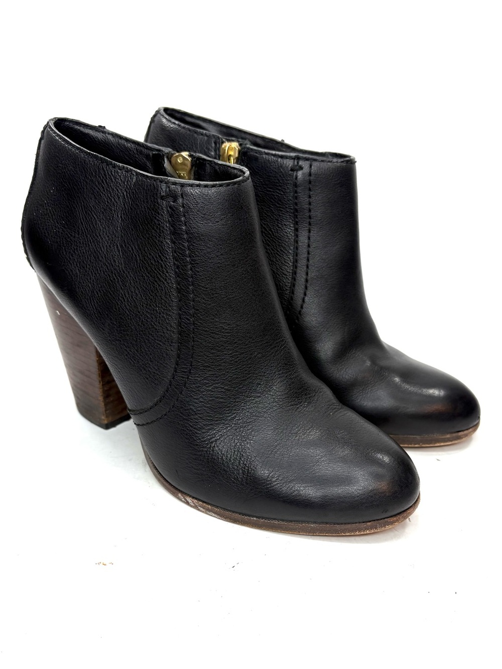 Coach Black Leather Heeled Ankle Boots | 7B